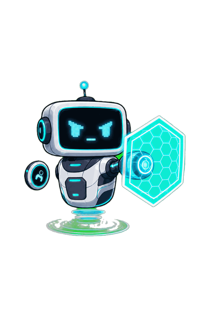Byte the robot — AI assistant, astroQ.org mascot